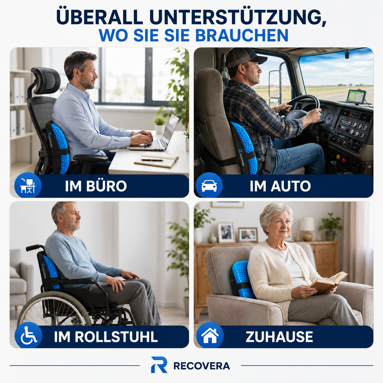 Recovera™ Gel-Lendenstützkissen
