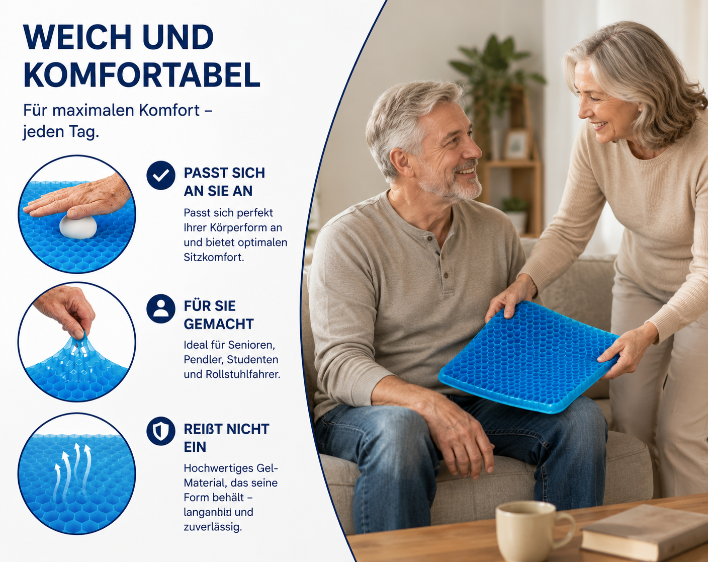 Recovera™ WabenGel-Sitzkissen